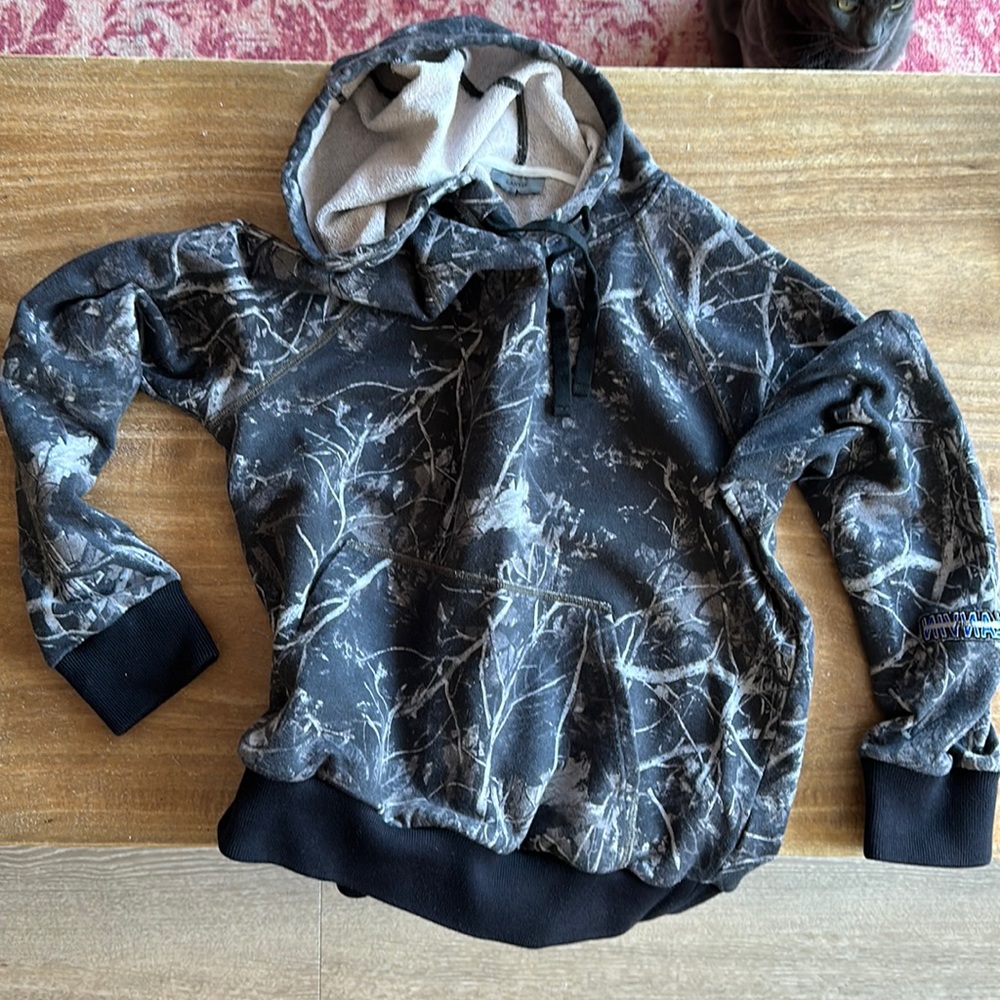 Lanvin Size Small woods hoodie sweatshirt black white and grey. Good condition